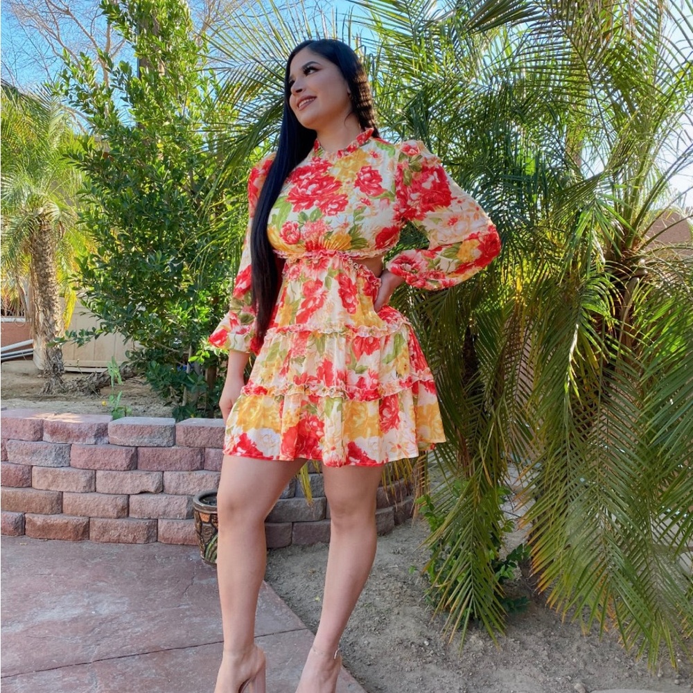 Floral Long Sleeve Dress
